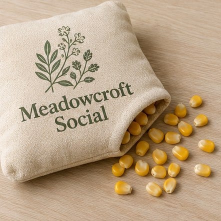 Corn-Filled Cornhole Bags with custom branding
