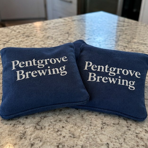 Custom cornhole bags — customer photo