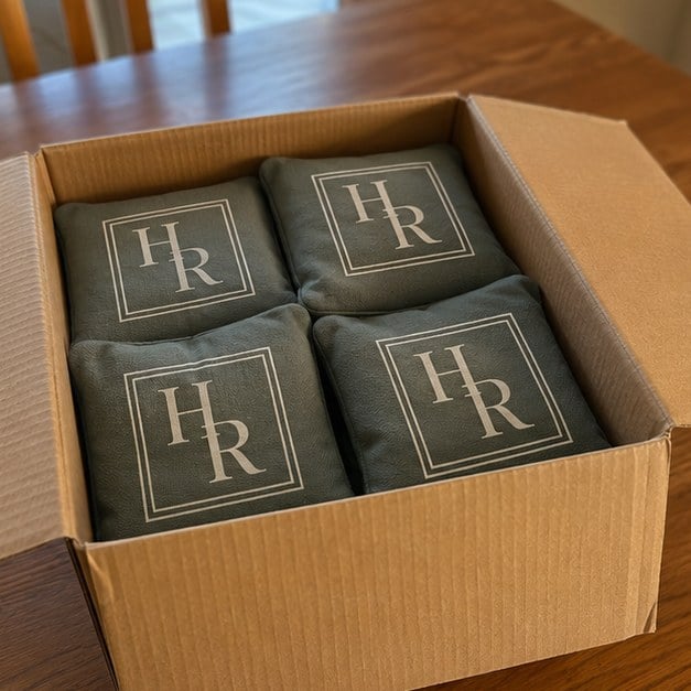 Personalized cornhole bags — customer photo