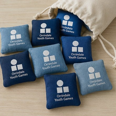 Youth & Backyard Cornhole Bags with custom branding